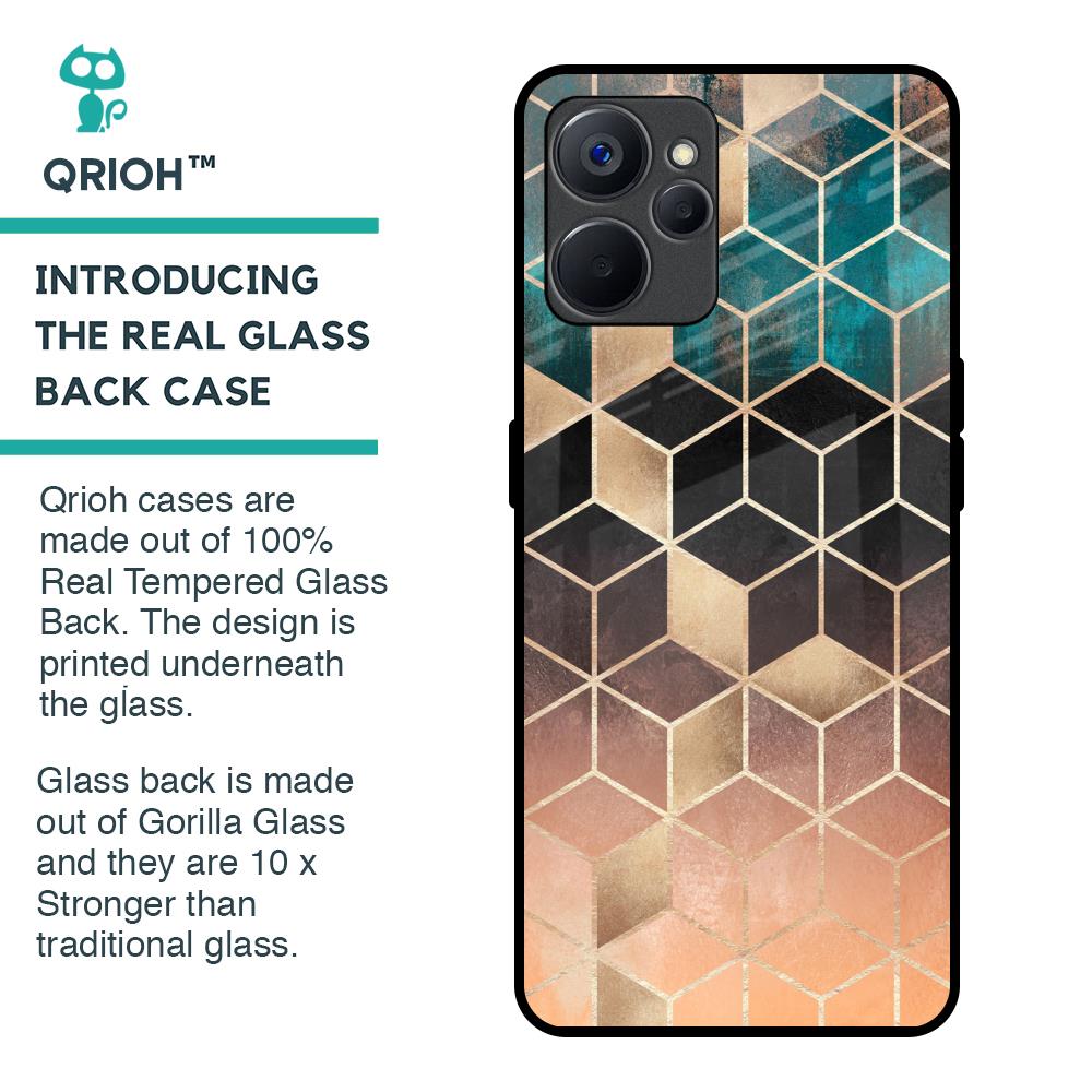 Bronze Texture Glass Case for Realme 9i 5G
