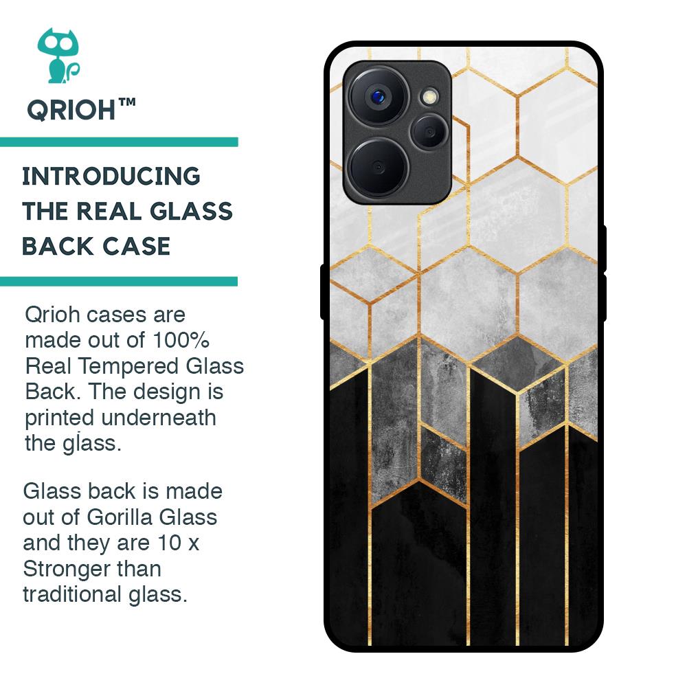 Tricolor Pattern Glass Case for Realme 9i 5G