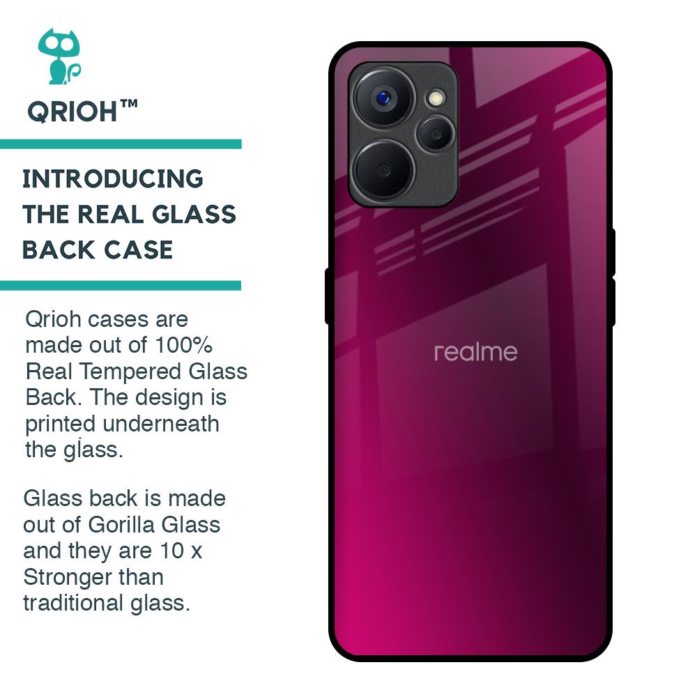 Pink Burst Glass Case for Realme 9i 5G