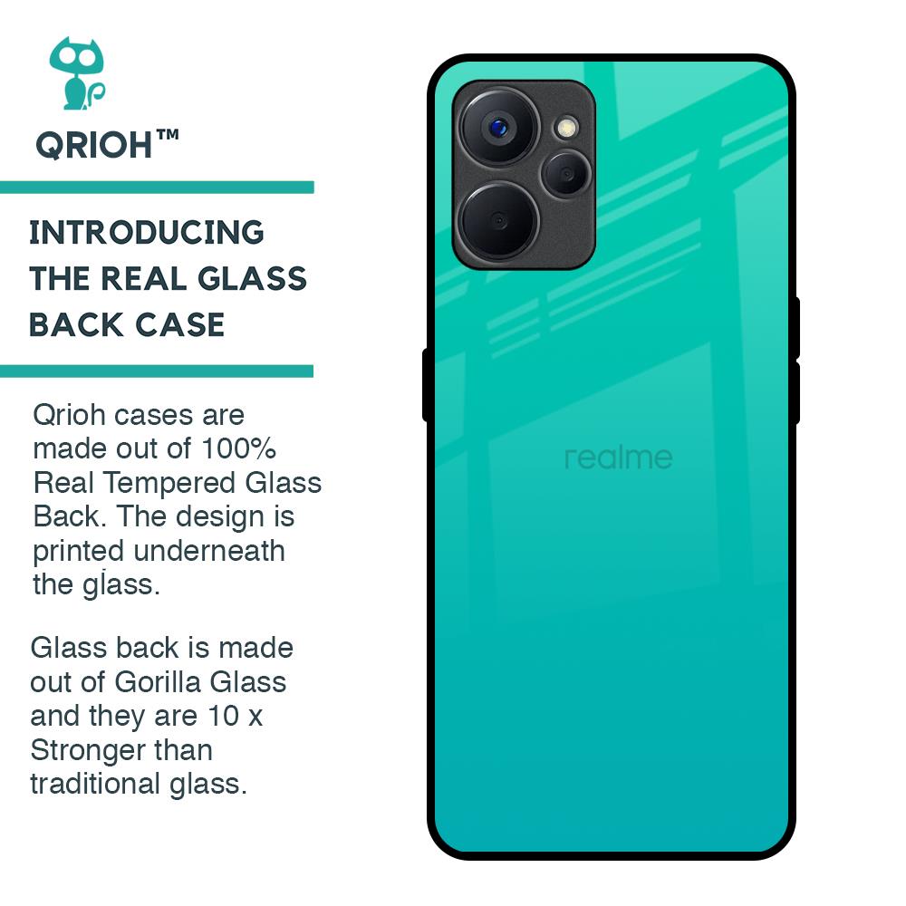 Cuba Blue Glass Case For Realme 9i 5G