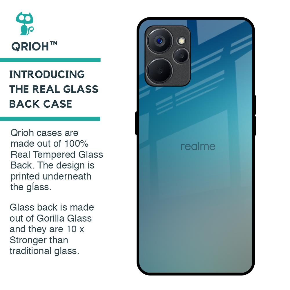 Sea Theme Gradient Glass Case for Realme 9i 5G