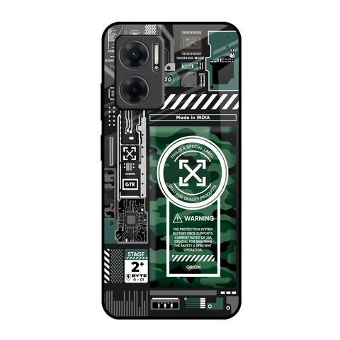 Green Camo Circuit Redmi 11 Prime 5G Glass Back Cover Online