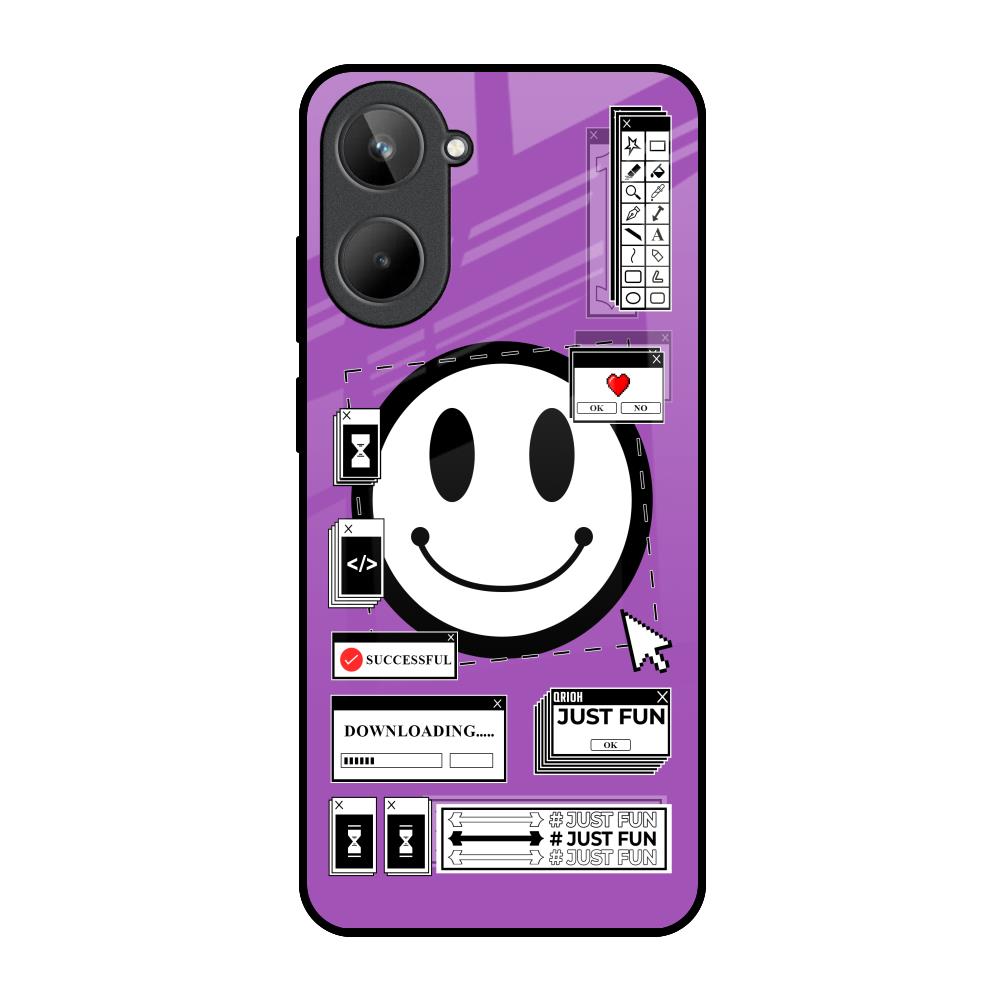 Code with Smile Realme 10 Glass Back Cover Online