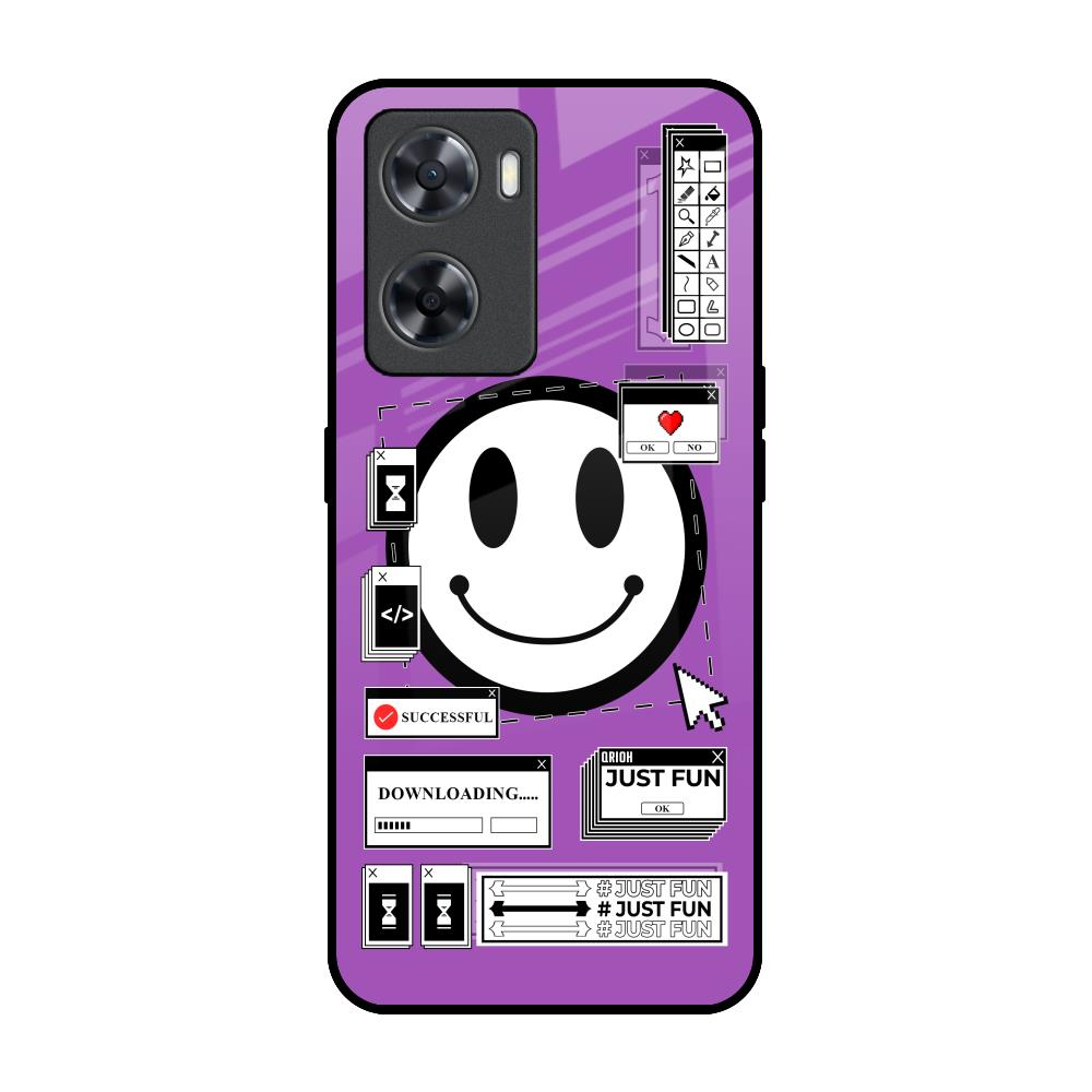 Code with Smile OPPO A77s Glass Back Cover Online