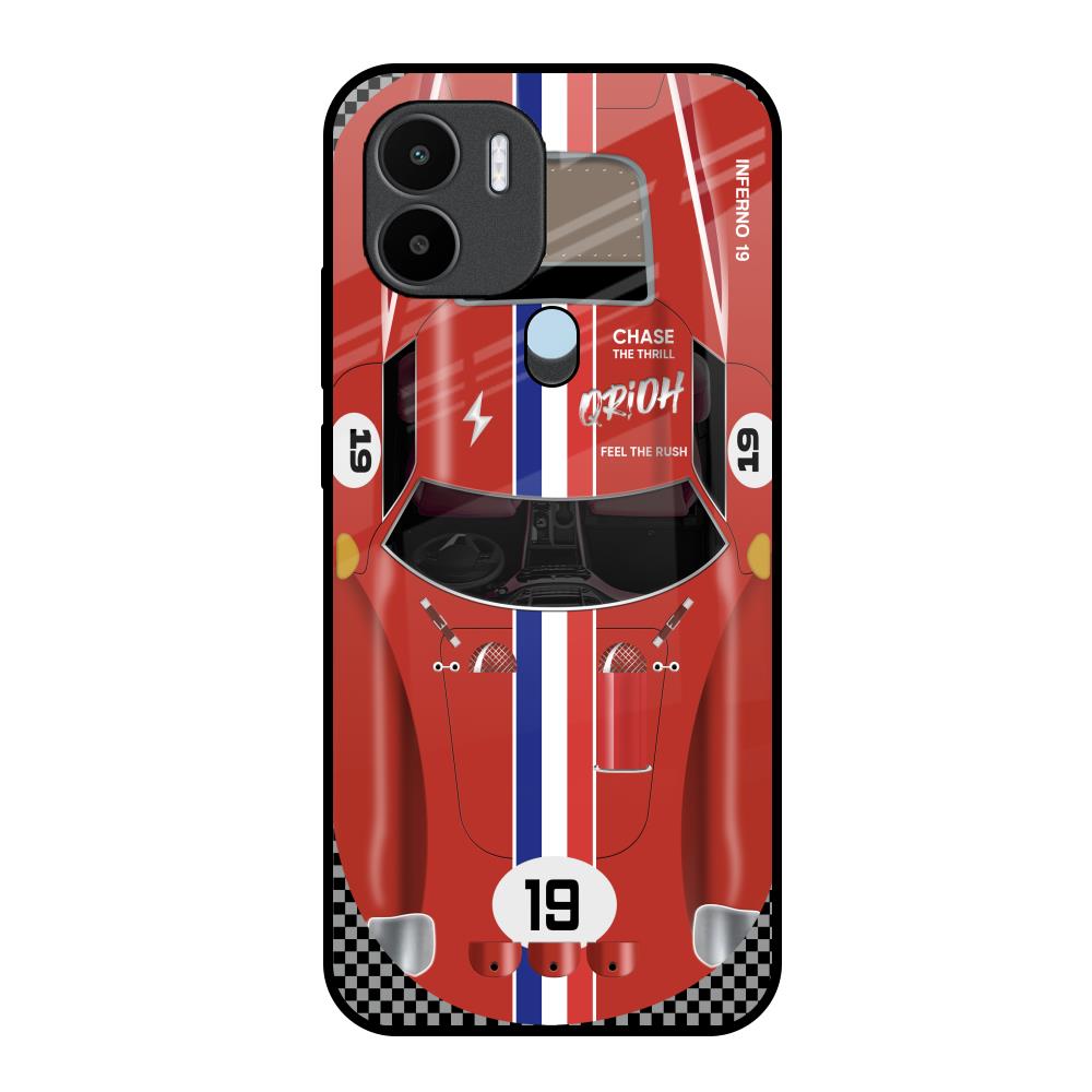 Racing Vintage Redmi A1 Plus Glass Back Cover Online