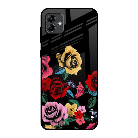 Floral Decorative Samsung Galaxy A04 Glass Back Cover Online