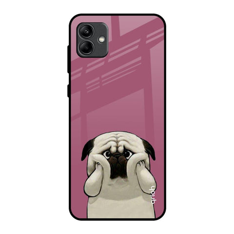 Funny Pug Face Samsung Galaxy A04 Glass Back Cover Online