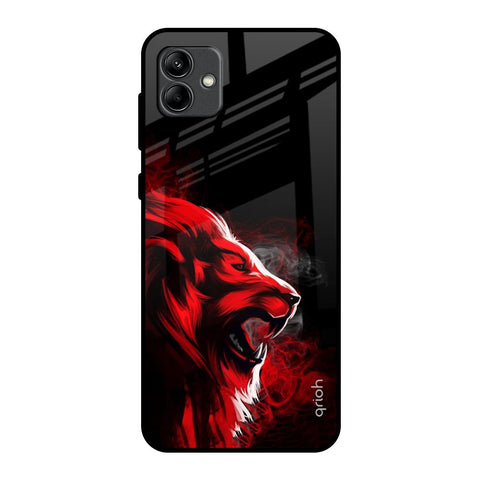 Red Angry Lion Samsung Galaxy A04 Glass Back Cover Online