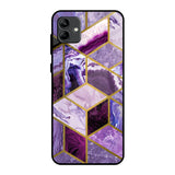 Purple Rhombus Marble Samsung Galaxy A04 Glass Back Cover Online