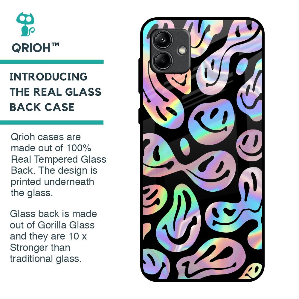 Acid Smile Glass Case for Samsung Galaxy A04