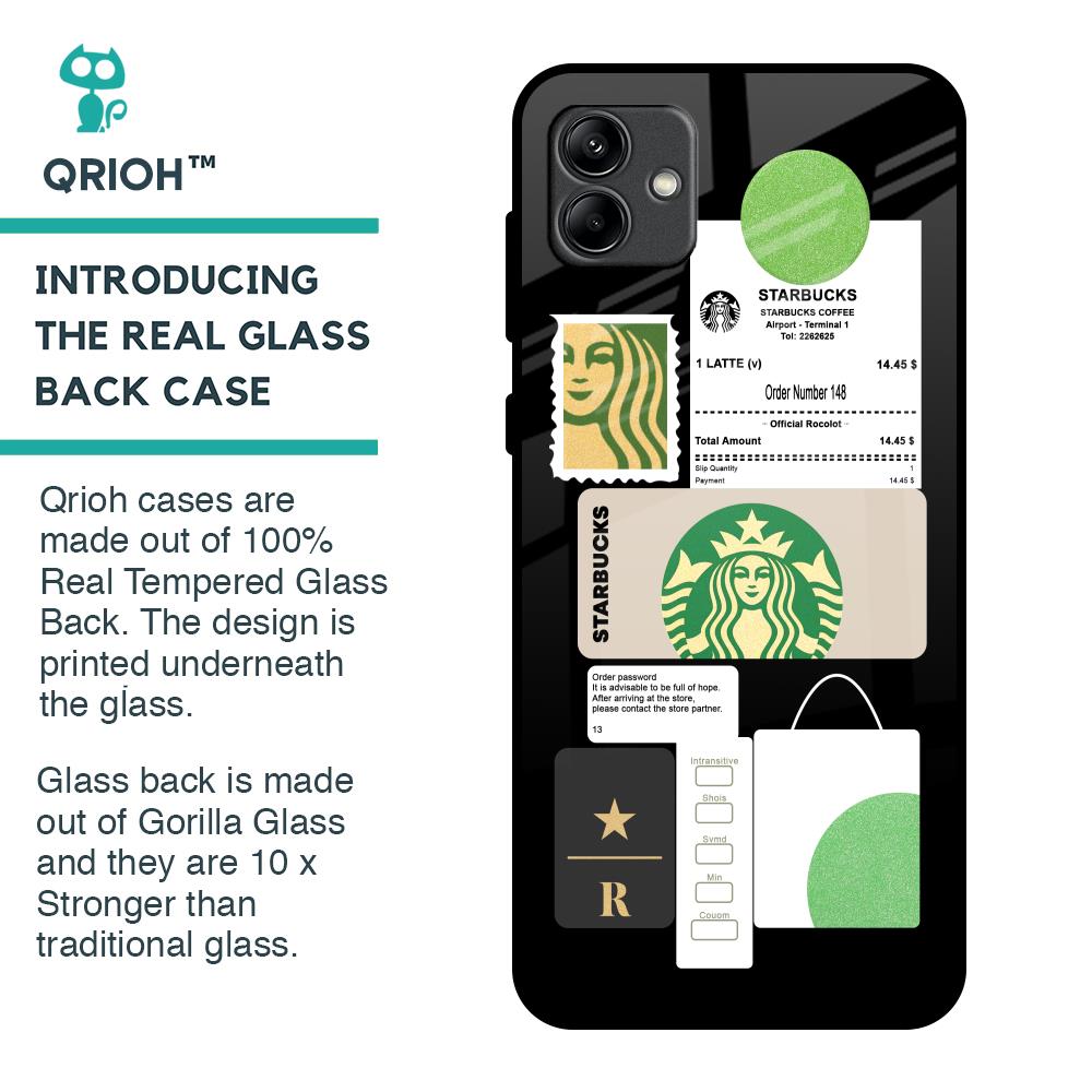 Coffee Latte Glass Case for Samsung Galaxy A04