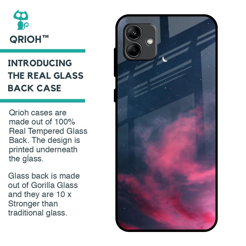 Moon Night Glass Case For Samsung Galaxy A04