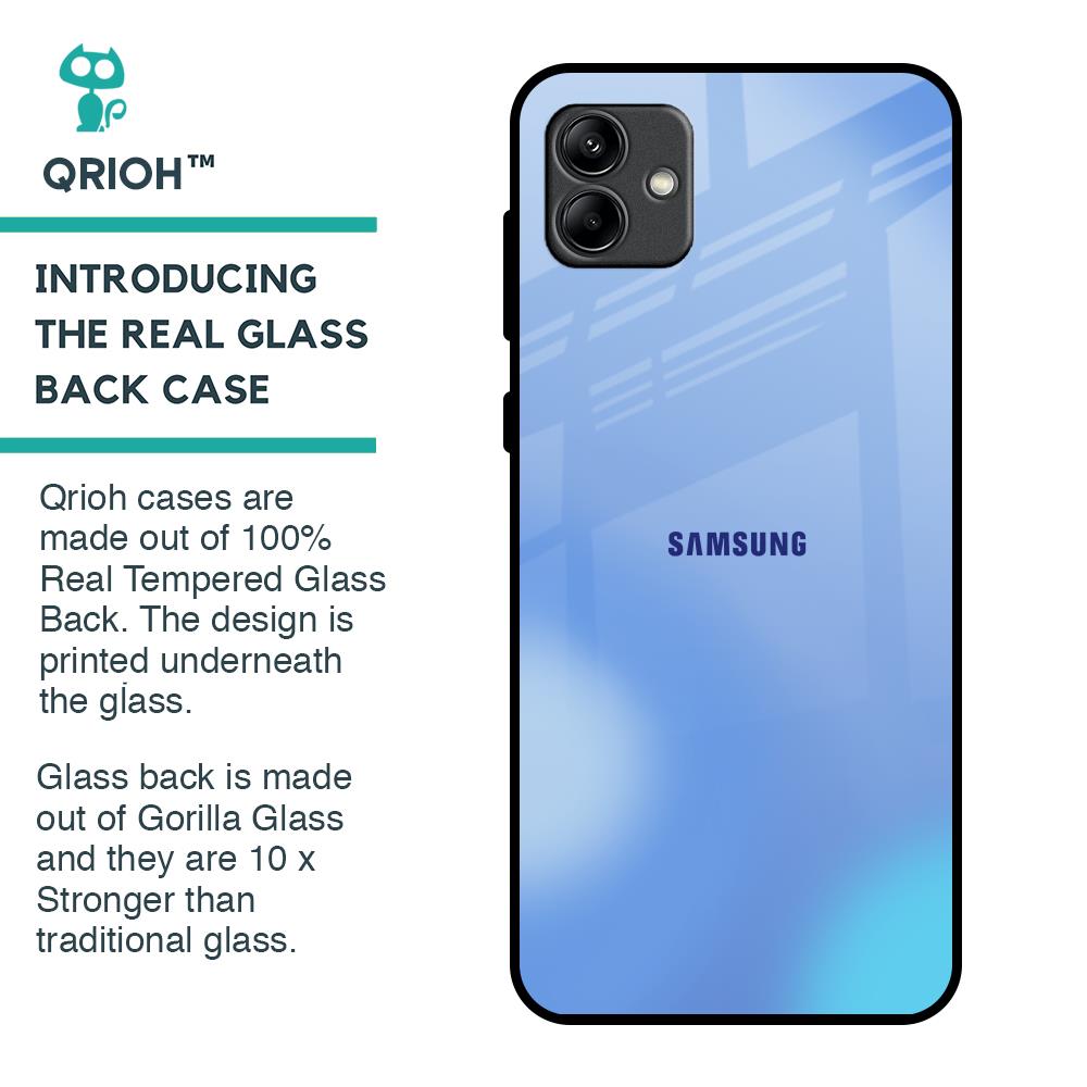 Vibrant Blue Texture Glass Case for Samsung Galaxy A04
