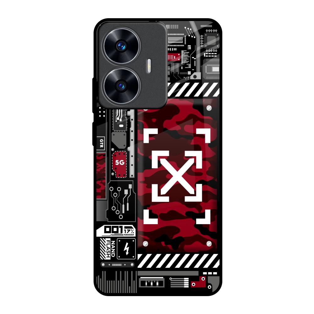 Technology Art Realme C55 Glass Back Cover Online