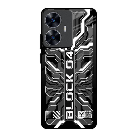 Monochrome Magic Realme C55 Glass Back Cover Online