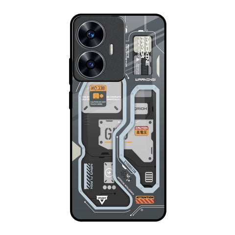Retro Futuristic Realme C55 Glass Back Cover Online