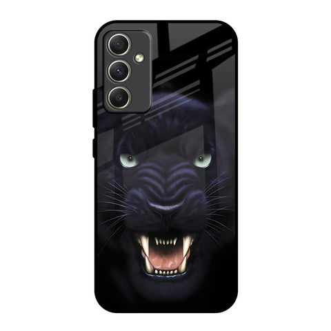 Angry Black Leopard Samsung Galaxy A34 5G Glass Back Cover Online