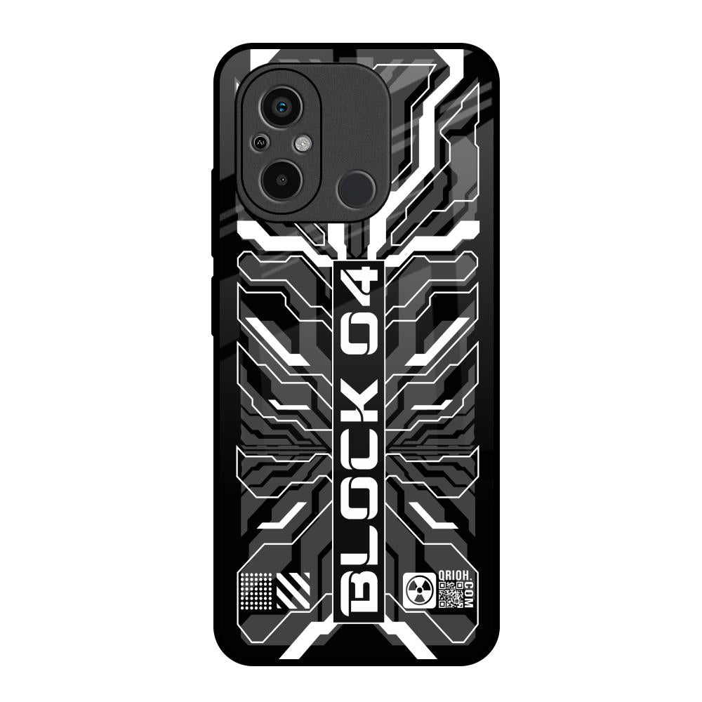 Monochrome Magic Redmi 12C Glass Back Cover Online