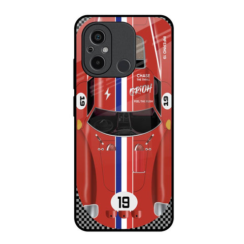 Racing Vintage Redmi 12C Glass Back Cover Online