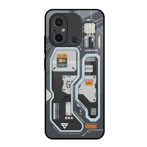 Retro Futuristic Redmi 12C Glass Back Cover Online