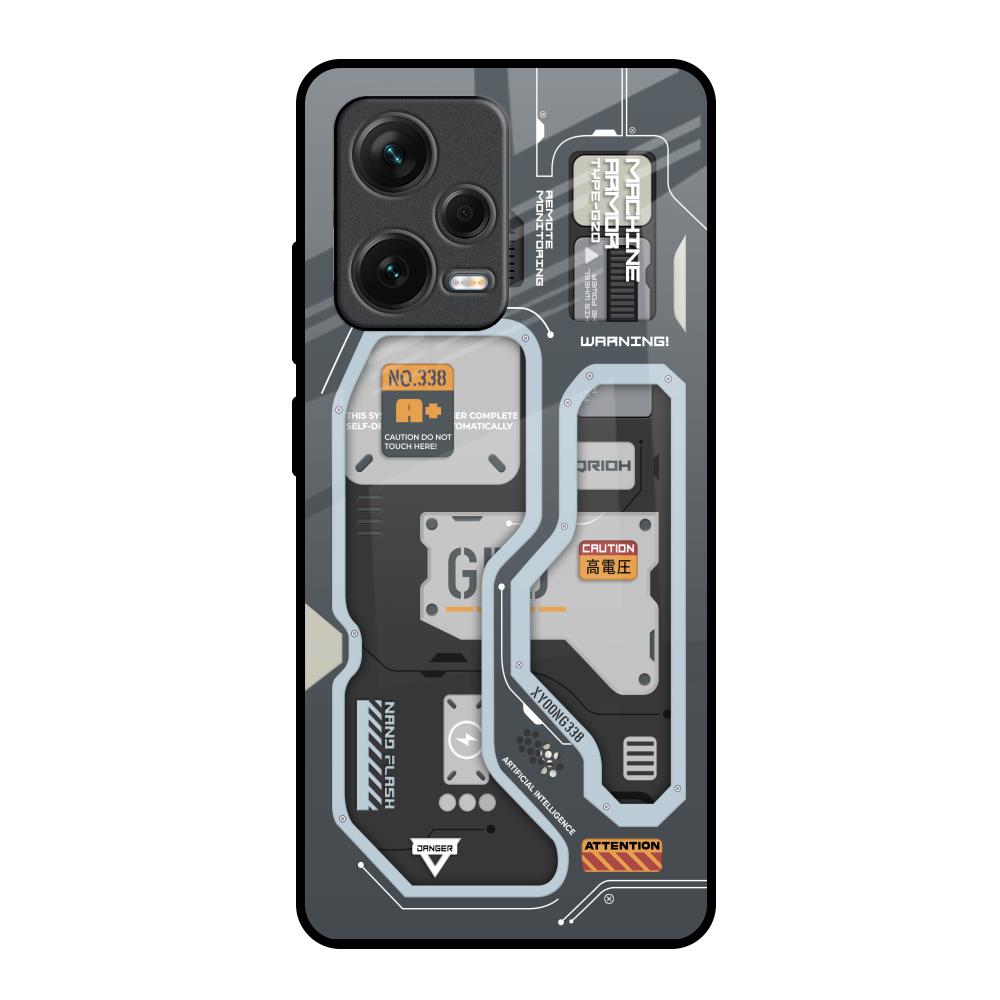 Retro Futuristic Redmi Note 12 Pro Plus 5G Glass Back Cover Online