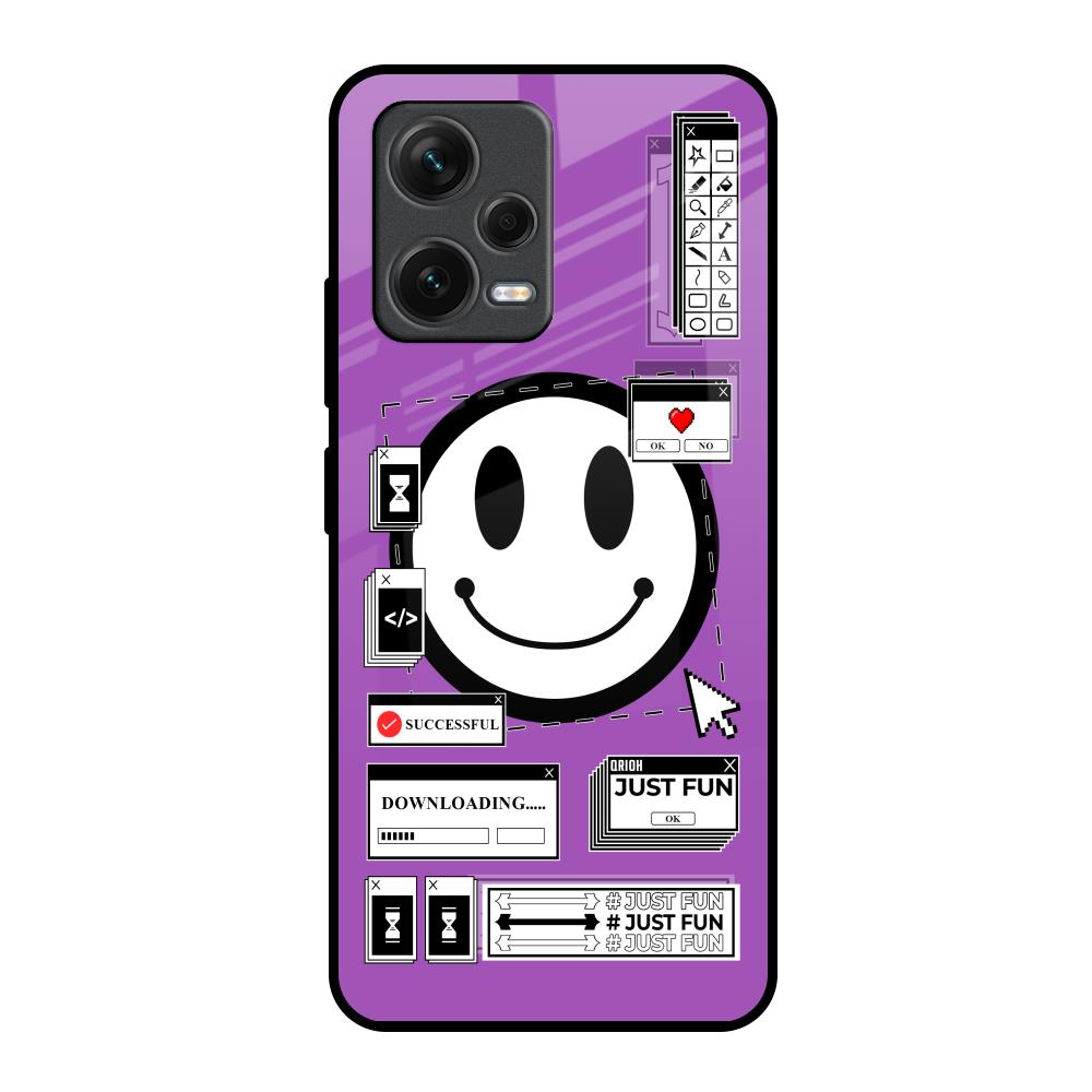 Code with Smile Redmi Note 12 5G Glass Back Cover Online
