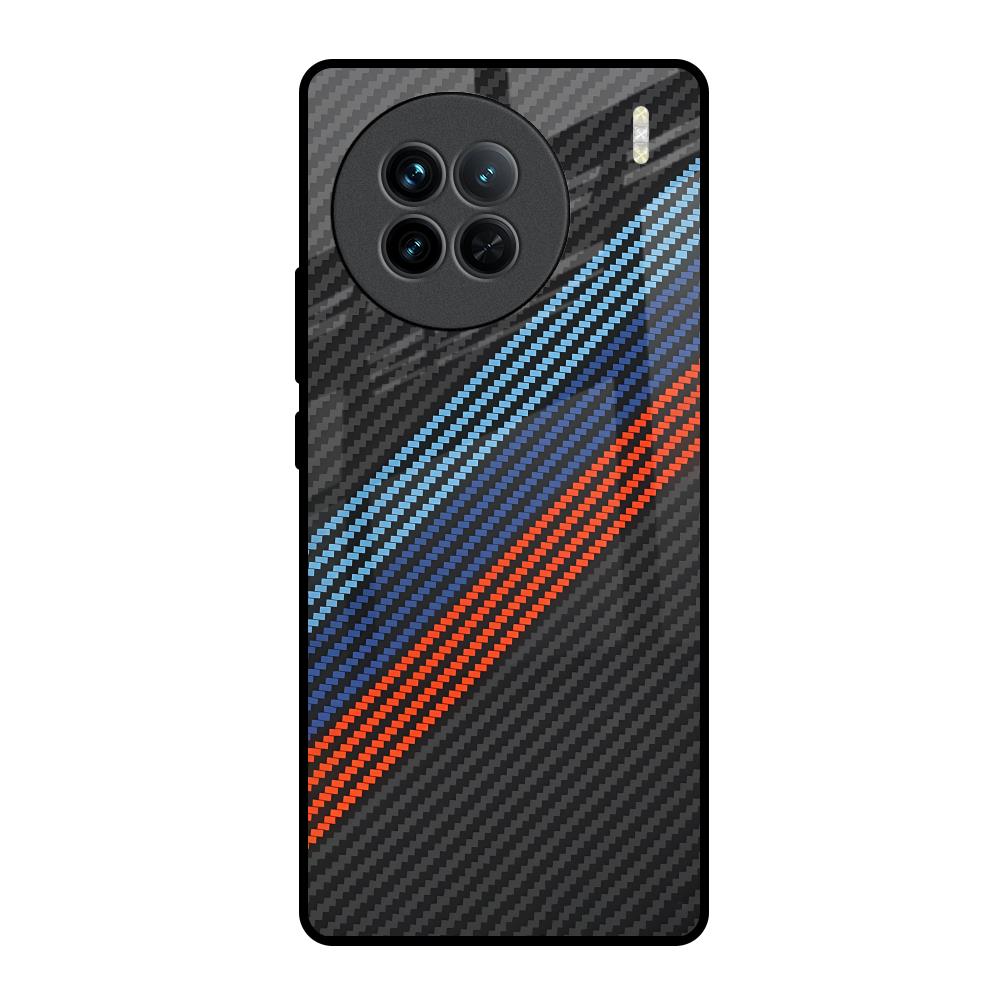 Carbon Inspired Vivo X90 5G Glass Back Cover Online