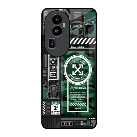 Green Camo Circuit Oppo Reno10 Pro Plus 5G Glass Back Cover Online