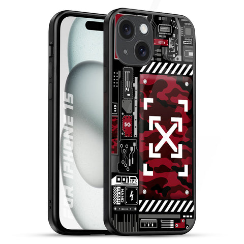 Technology Art iPhone 15 Glass Back Cover Online