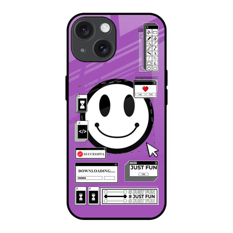 Code with Smile iPhone 15 Glass Back Cover Online