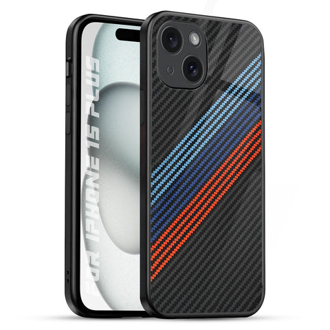 Carbon Inspired iPhone 15 Plus Glass Back Cover Online