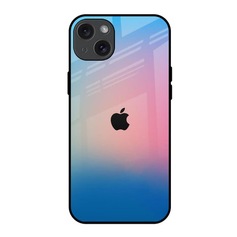 Blue & Pink Ombre Glass case for iPhone 15 Plus