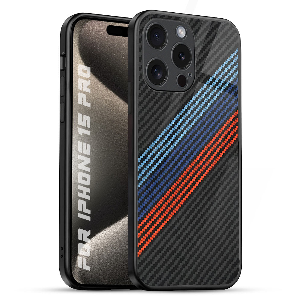 Carbon Inspired iPhone 15 Pro Glass Back Cover Online
