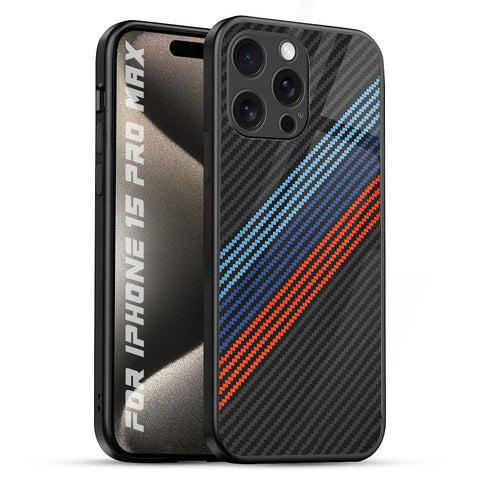 Carbon Inspired iPhone 15 Pro Max Glass Back Cover Online
