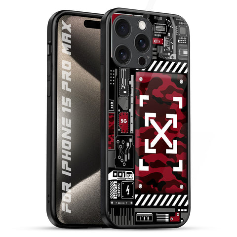 Technology Art iPhone 15 Pro Max Glass Back Cover Online