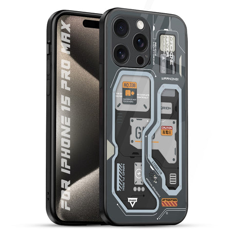Retro Futuristic iPhone 15 Pro Max Glass Back Cover Online