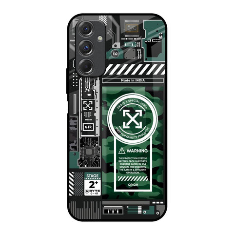 Green Camo Circuit Samsung Galaxy F34 5G Glass Back Cover Online
