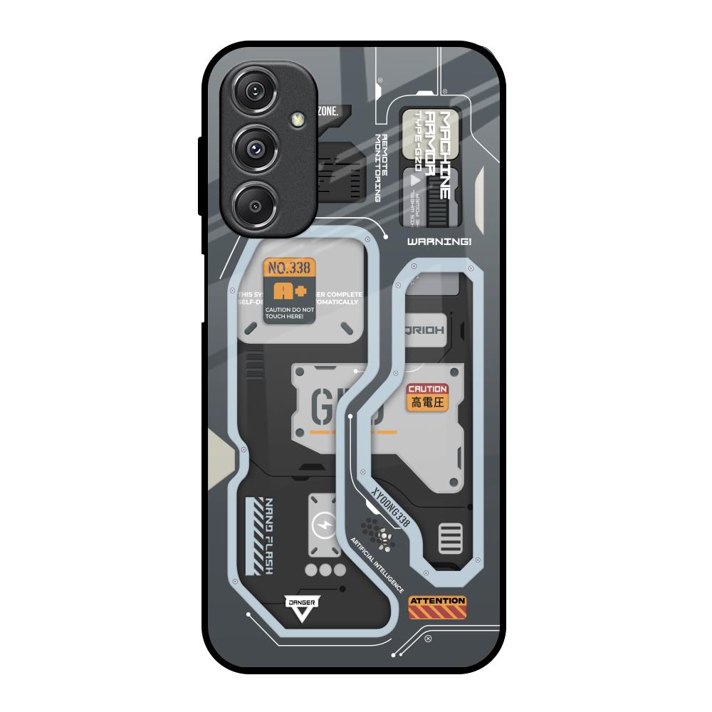 Retro Futuristic Samsung Galaxy M34 5G Glass Back Cover Online