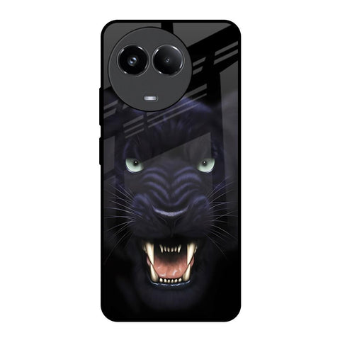 Angry Black Leopard Realme 11 5G Glass Back Cover Online