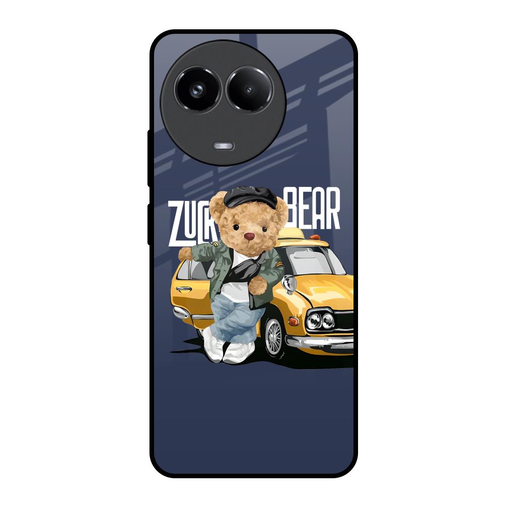 Adventurous Bear Realme 11x 5G Glass Back Cover Online