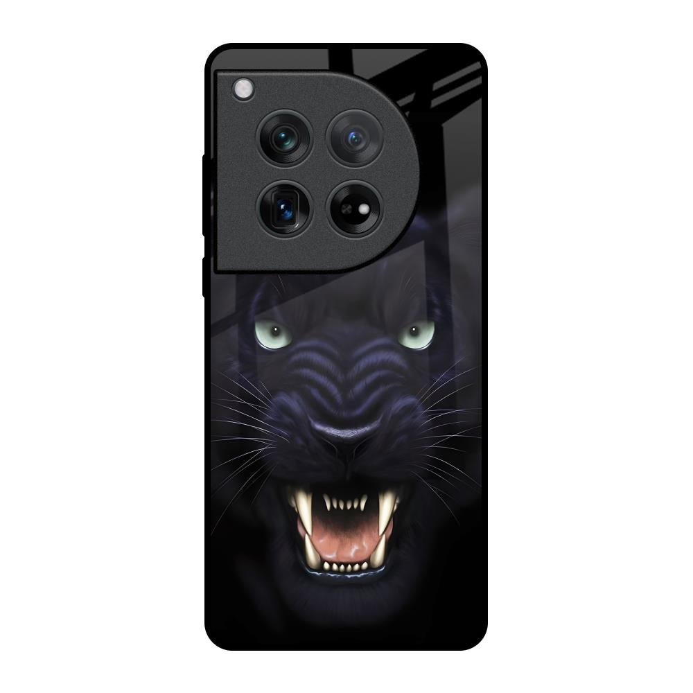 Angry Black Leopard Oneplus 12 Glass Back Cover Online