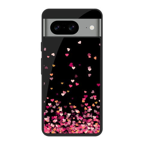 Heart Rain Fall Google Pixel 8 Glass Cases & Covers Online