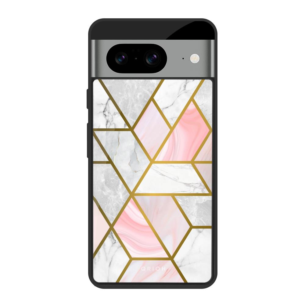 Geometrical Marble Google Pixel 8 Glass Cases & Covers Online