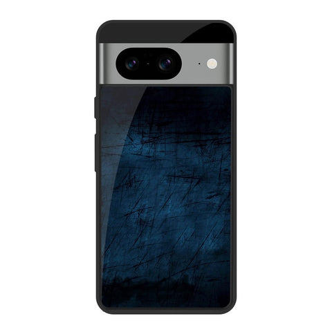 Dark Blue Grungy Google Pixel 8 Glass Cases & Covers Online