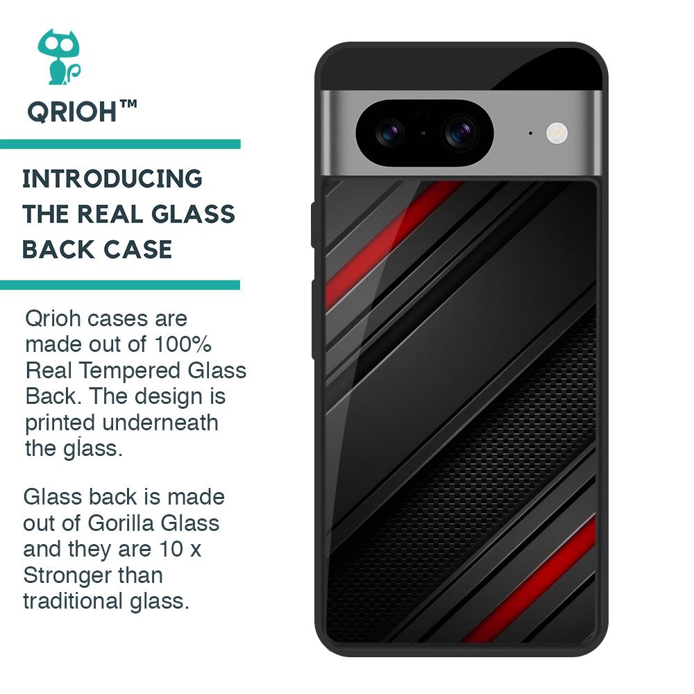 Modern Abstract Glass Case for Google Pixel 8