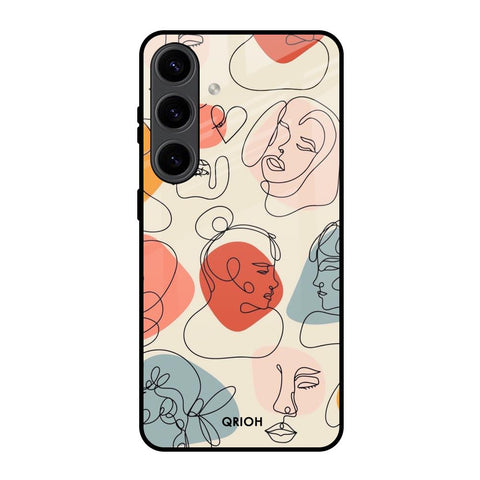 Abstract Faces Samsung Galaxy S24 5G Glass Back Cover Online