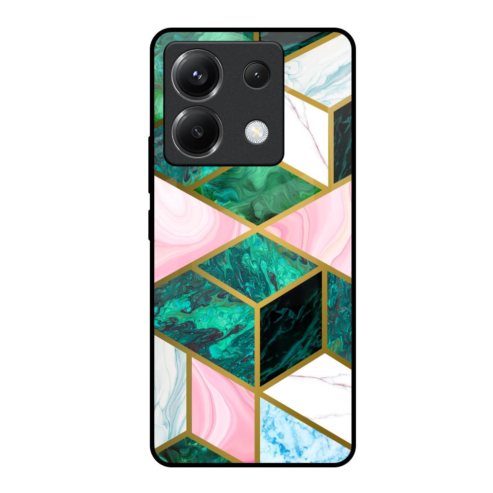 Seamless Green Marble Poco X6 5G Glass Back Cover Online