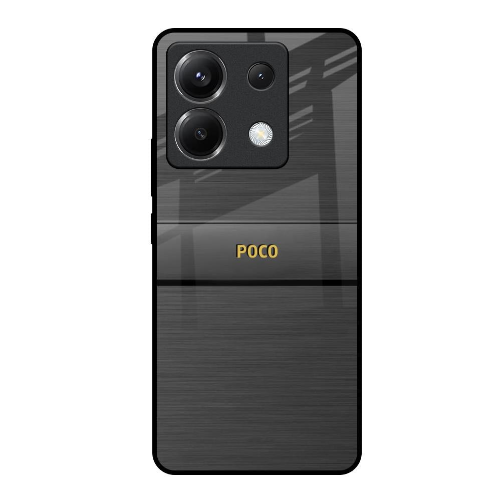 Grey Metallic Glass Poco X6 5G Glass Back Cover Online