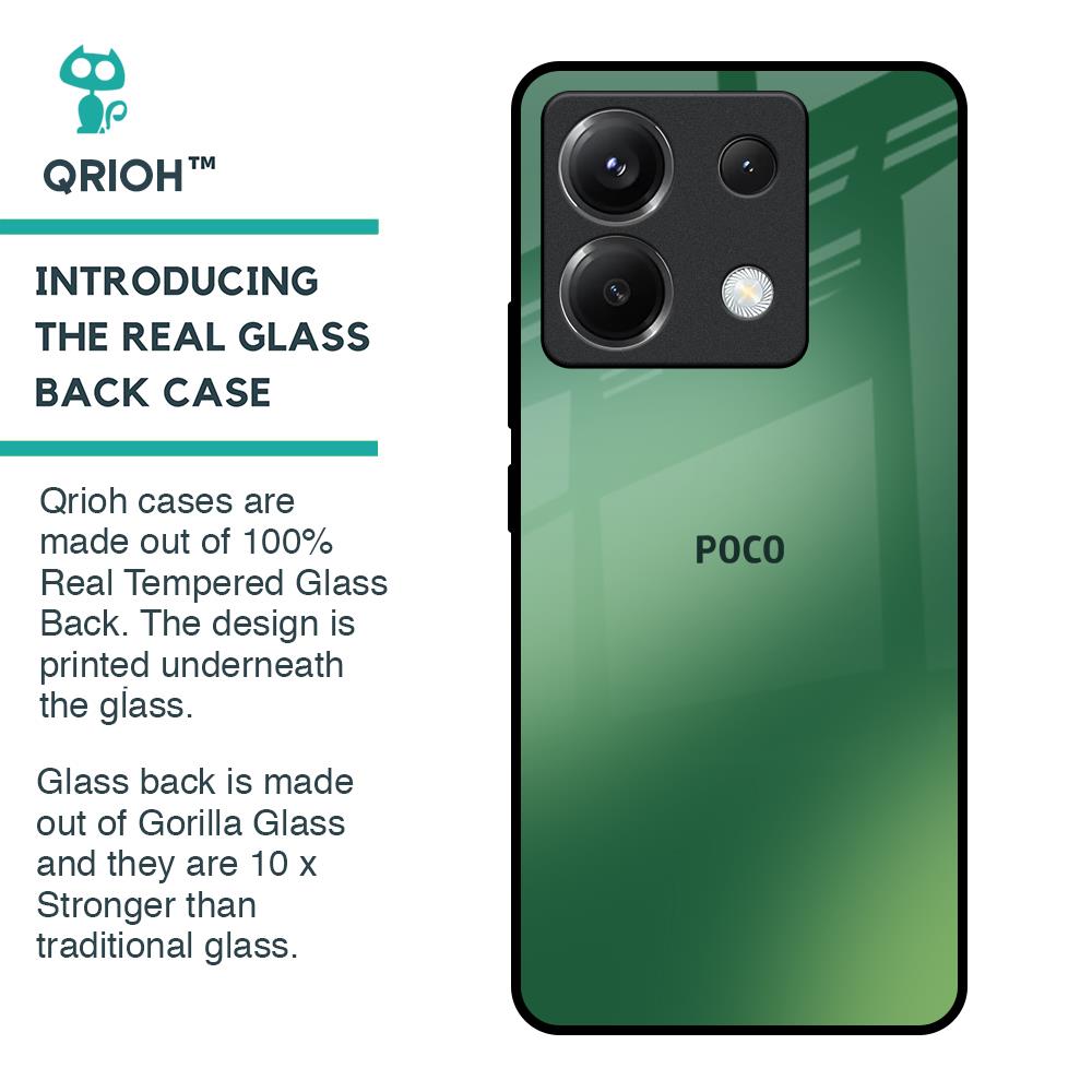 Green Grunge Texture Glass Case for Poco X6 5G