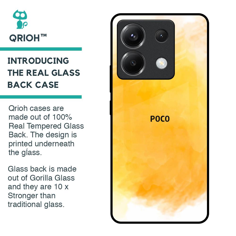 Rustic Orange Glass Case for Poco X6 5G